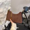 Bolso de ante retro para debajo del brazo para mujer 2026, bolso bandolera con cadena de estilo nicho, bolso tote versátil