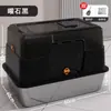 Bandeja para Gatos Extra Grande de Acero Inoxidable, Antisalpicaduras, Inodoro para Gatos Completamente Cerrado, Caja de Arena Gigante para Gatos, Suministros para Mascotas Gatos