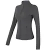 Casaco Rápido para Yoga Feminino Slim Fit Gola Vertical Outono e Inverno Top Esportivo para Corrida Treinamento de Pilates Roupa Fitness Manga Longa