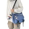 Bolso de hombro informal al por mayor de fábrica, bolso de mensajero para estudiantes con letras de colores del viento, bolso de hombro moderno para hombres y mujeres.