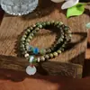 Nuevos brazaletes de estilo étnico, brazaletes de cristal hechos a mano de nicho para estudiantes, niñas, parejas y mejores amigos, al por mayor