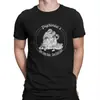 Camiseta de Hombre Banda Casual Algodón Puro Camisetas Manga Corta Negra