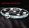 Bola de cristal base de chassi de matriz Sete Estrelas decoração de vidro placa Sete Estrelas coluna de cristal suporte de Jade decoração assento para bola