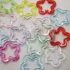 Chaveiro Pingente Estrela Transparente Acrílica 30mm Material para Brinco Macron Estrela Colorida Acessórios DIY