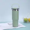 Taza Termo de 30 oz con Asa de Venta Caliente Transfronteriza Tapa Transparente Acero Inoxidable Taza para Coche Exterior Gran Capacidad Taza para Hielo