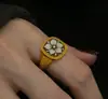 Caperucita Roja Explosivo Estilo Retro Color Aceite Goteando Alambre Dibujado Flor Anillo Femenino Diseño Nicho Sentido de Alta Calidad Anillo Anillo