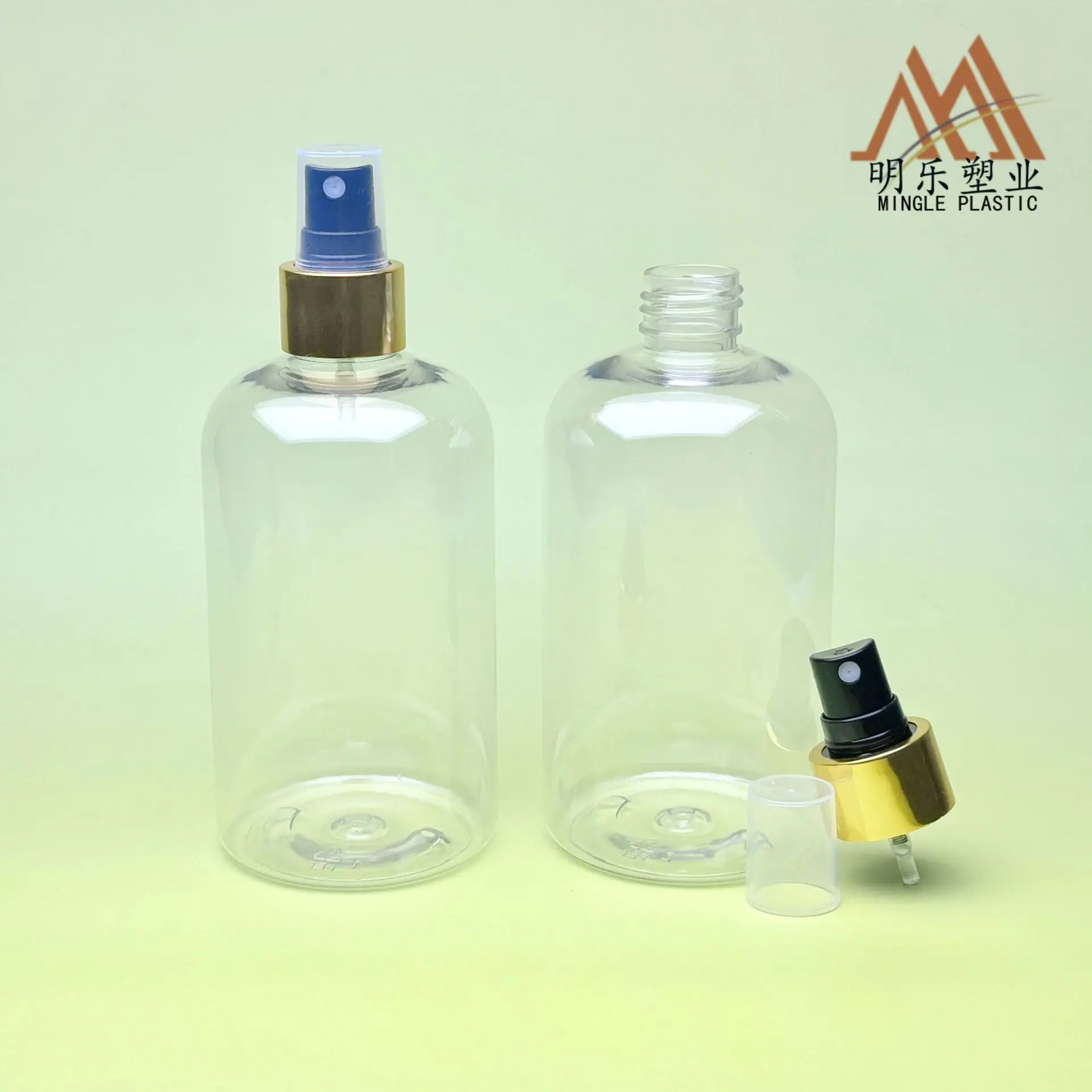 360ML矮胖圆肩PET瓶(镀金喷头)-02
