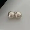 Pendientes Colgantes de Perlas Grandes Coreanos Lujo Accesible de Alta Gama Colgante Elegante para Mujer Plata S925 Diseño de Nicho Retro Colgante