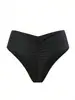 2026 Nuevo Bikini de Baño para Mujer Sexy Ajustado Ceñido Color Sólido Triángulo Playa Aguas Termales Traje de Baño