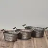 Artesanías de Hierro Vintage con Tapa Barril de Almacenamiento Barril de Relleno de Cera Adornos Zakka Antiguos Decoración de Hogar Viejo Viejo