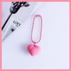 Llavero Colgante de Cadena de Cuentas de Amor Coloridas Estilo Simple Ins Cadena para Llaves de Bolso Adornos Colgantes para Mochila Escolar de Corazón de Niña Linda