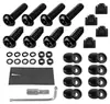 Tornillo para placa de matrícula estándar americano hebilla de placa de acero inoxidable kit de tornillos para placa de matrícula antirrobo hebilla fija para placa de matrícula de coche