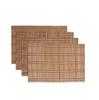 Individual de Mesa Creativo de Bambú Rectangular Cortina de Bambú Mantel Individual Suministros para Ceremonia del Té Individual de Té de Bambú Posavasos Individual para Tazón Individual para Olla Individual para Plato