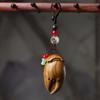 [crab Boss] Sandalwood Crab Claw Car Chaveiro Dinheiro na Mão Chave Pingente Celular Pingente Presente Criativo