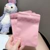 Bolsa autosellante esmerilada de color, bolsa ciega opaca de doble cara, bolsa de hueso de papel de aluminio chapado, bolsa sellada de joyería rosa, bolsa de embalaje