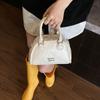 2025 Moda Coreana Diseño Nicho Bolso Satchel Bowling para Mujer Verano Nuevo Casual Retro Hombro Cruzado