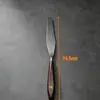 Raspador de pintura al óleo altamente elástico, cuchillo para mezclar colores de pintura acrílica artística, raspador de pintura de acero inoxidable individual con mango de madera