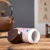 Nueva Taza Energética de Cerámica Esmaltada Jingdezhen con Revestimiento, Estilo de Corte, Gran Capacidad, Calentador de Manos, Taza de Mano con Doble Pared de Aislamiento Térmico
