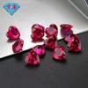 Anel Huagang gema coração 5# corindo vermelho pedra bruta superfície anel rubi sintético rubi atacado corindo