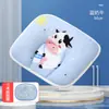 Almohada de Dibujos Animados para Bebé en Stock, Soporta la Forma de la Cabeza del Bebé, Almohada de Dibujos Animados de Algodón Transpirable para Recién Nacidos, Transpirable y Desmontable