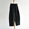 [Calça pantalona com barra de saia pequena] 26 outono nova coleção feminina: calças casuais de corte reto, largas, compridas e de perna larga, com uma pequena barra de saia
