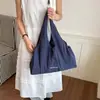 Bolsa Tote Fresca e Doce Estilo Francês para Meninas, Bolsa de Compras de Grande Capacidade, Bolsa Tote de Lona Leve com Alça Única para Ombro