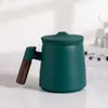 Taza de Oficina con Tapa, Taza Doméstica de Agua Filtrada, Taza de Cerámica con Separación de Té y Agua, Caja de Regalo de Tres Piezas, Taza de Cerámica, Soporta Logo