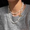 Cadena de Suéter de Perlas Collar Largo para Mujer, Estilo Simple y Lujoso Otoño e Invierno, Joyería de Cadena para el Cuello de Doble Capa de Alto Nivel Estilo Chino Nuevo