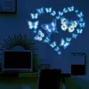 Xinuo YG-B102 Mariposa Luminosa de Ensueño Pegatina de Pared Autoadhesiva Decoración de Pared Extraíble para Dormitorio y Sala de Estar Uso Universal