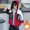 Chaqueta de Polar Digital de Invierno para Niños, Parka Gruesa de Moda para Otoño Tardío para Niños, Prenda Superior Elegante para Niños Pequeños