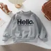 Sudadera de Otoño para Niños Estilo Nuevo Cuello Redondo Estilo Coreano Holgada Deportiva Manga Larga Tops Ropa para Niños y Niñas para Niños Pequeños y Medianos