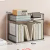 Soporte para Libros Estante de Lectura para Encimera Estantería Simple para Niños Estante de Almacenamiento para Escritorio Estante de Almacenamiento de Archivos Estantería en Niveles