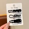 Pinza de pico de pato para maquillaje de moda estilo coreano, básico y simple, alto valor estético, pinza lateral, no deja marca, nuevo modelo 2026, pinza para el cabello elegante