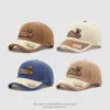 Gorra de béisbol para niños de otoño e invierno, linda gorra de pana a prueba de viento para uso en exteriores, súper adorable para niños y niñas en viajes