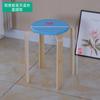 Diseño de Taburete Apilable para Uso Doméstico, Sillas de Mesa de Comedor de Madera Maciza, Taburetes Apilables de Madera Maciza al por Mayor