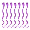 Extensões de Cabelo com Presilhas Coloridas, Tingimento Pendurado na Orelha, Permeável, Coloridas, Uma Presilha, Longas Lisas, Prontas para Envio, Perucas de Fibra Sintética de Alta Qualidade