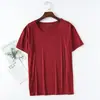 Camiseta Masculina de Seda de Leite Manga Curta Gola Redonda Camiseta Básica Casual Cor Sólida Esportiva Tamanho Plus Size Modelagem Solta