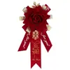Ramillete de Boda Padrino Novio Novia Juego Completo Familia Padres Dama de Honor Simulación Boutonniere Flor de Mano Suministros para Boda