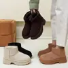 Nuevas Botas de Nieve Estilo Coreano 2026 para Mujer, Transfronterizas de Suela Gruesa que Aumentan la Altura, Botas de Algodón Gruesas de Felpa, Zapatos de Algodón de Gamuza a la Moda para Mujer