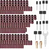 Conjunto de anéis de lixa 345PC, conjunto de polimento de borracha com anel de lixa com tubo de lixa e mandril, acessórios para retificadoras elétricas e suspensas