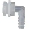 Tubo Recto Roscado de 3/2 Pulgadas con Rosca Macho, Codo de 90 Grados, Tuerca de Fijación para Instalación en Tanque de Agua/Cubo, Conector de Púa para Tubería de Agua
