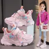 Zapatos Deportivos Infantiles Dibujos Animados 2026 Nuevo Estilo Coreano Zapatos Tipo Papá para Niñas Cuero Suela Suave Zapatos Casuales para Niñas Mayores