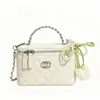 Yue Zi 2026 Verão Nova Bolsa Caixa com Padrão de Diamante Corrente Moda Simples Estilosa Bolsa de Ombro Único Transversal Pequena Bolsa Quadrada