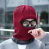 Gorro para Hombre de Invierno de una Pieza Tejido Gorro Deslizante con Máscara de una Pieza Forrado de Felpa Engrosado Resistente al Viento y al Frío Protección para los Oídos para Ciclismo