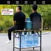 Carrito Plegable con Mesa, Puesto Móvil para Mercados Nocturnos, Carrito Portátil de Snacks para Uso en Exteriores