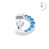 Accesorios de Pendientes de Zirconia con Incrustaciones de Cobre Transfronterizos Serie Azul Margarita Pequeña Mariposa Desmontables DIY Joyería para Perforaciones Accesorios