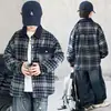 Coleção Outono 2026 Camisa Xadrez Manga Longa Masculina, Top Casual Solto Estilo Coreano College, Jaqueta Camisa, Atacado Transfronteiriço