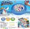 Tablero de pesca magnético giratorio eléctrico para niños de comercio exterior, juguete de pesca musical multifuncional para educación temprana para niños y niñas, venta al por mayor