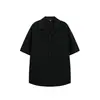 Camisa de Linho Soltinha Estilo Preguiçoso Verão Retrô Manga Curta Masculina Camisa Jovem Tendência MS403