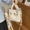 Bolso de Mano de Cuero Suave Estilo Coreano para Mujer, Bolso Cruzado Versátil de Moda de Nicho, Bolso Sencillo para el Trabajo con Patrón de Lichi, Bolso Cubo de Lujo Ligero